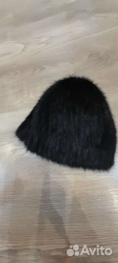 Шапка норковая женская вязаная