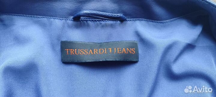 Куртка кожаная женская короткая Trussardi jeans