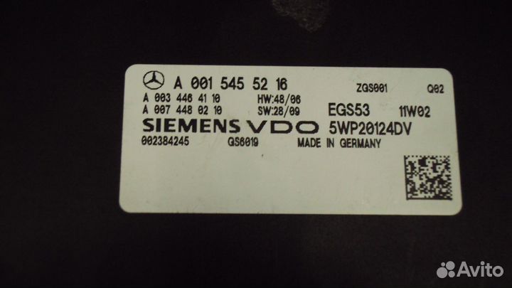 Блок управления Коробкой мерседес 0015455216