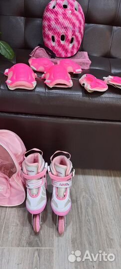 Детские раздвижные ролики и защита