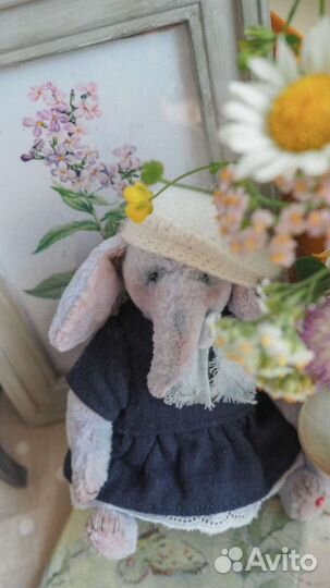 Тедди слон из винтажного плюша