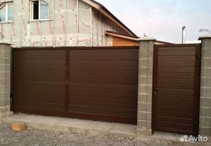 Откатные ворота металлические