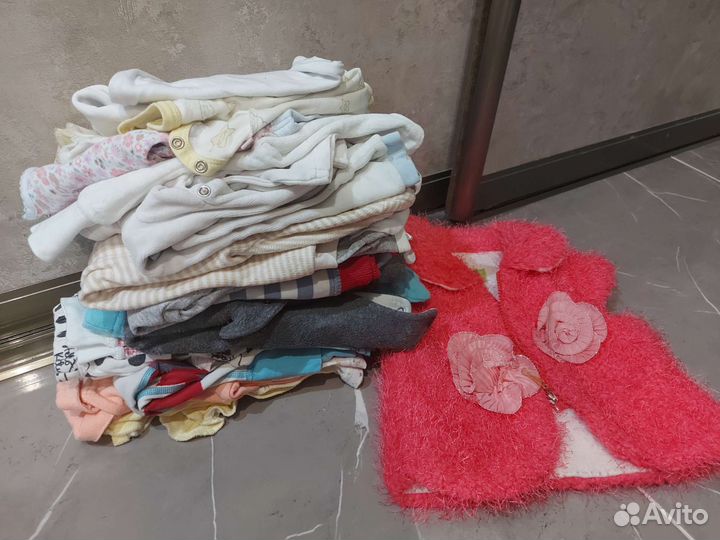 Детские вещи пакетом от 0 до года для девочки