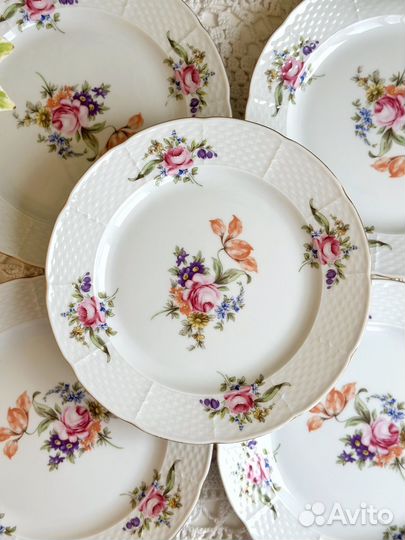 Фарфоровые тарелки, Мейсенский букет. Чехия