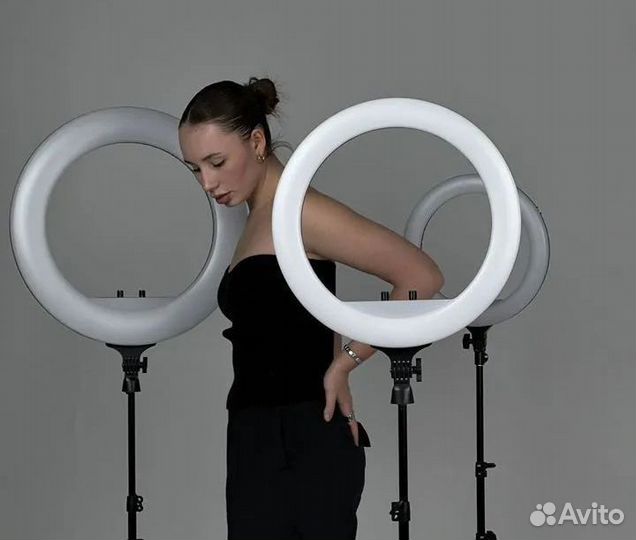 Кольцевая лампа 45 см RL-18 + штатив