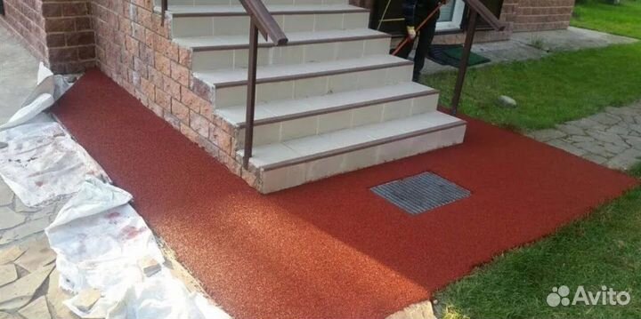 Резиновое покрытие для отмостки и дома