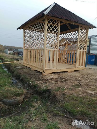 Стол с лавочками так же под заказ построим все