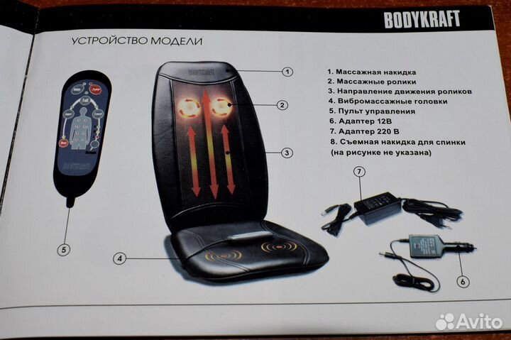 Массажная накидка на сиденье bodykraft K-51 новая