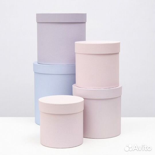 Набор круглых коробок 5 в 1 'Кварц' 23 х 23 х 25