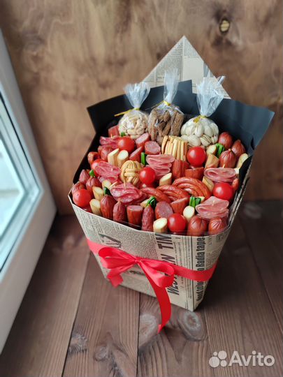 Съедобные букеты для мужчин. Вкусные подарки