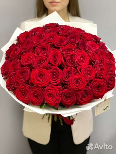 Букеты из роз 15, 25, 51, 71, 101 премиум роза