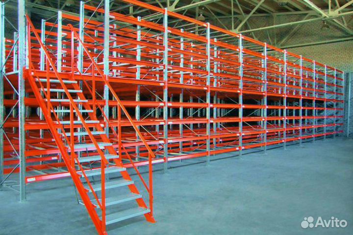 Мезонинные стеллажи для склада