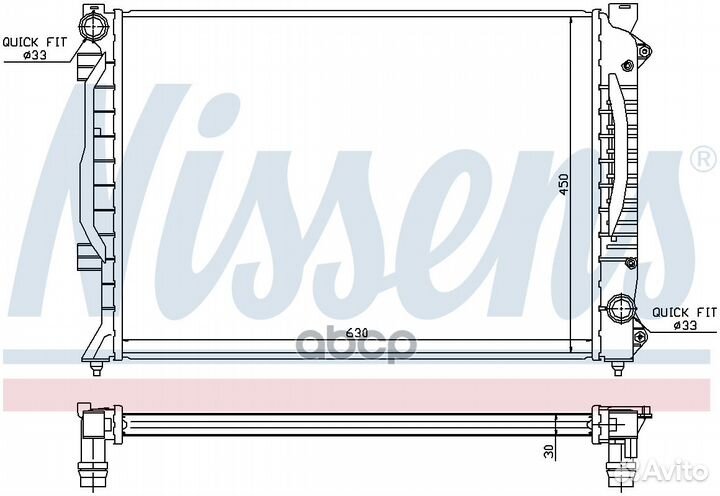 Радиатор системы охлаждения audi: A6 (4B, C5) 2.5
