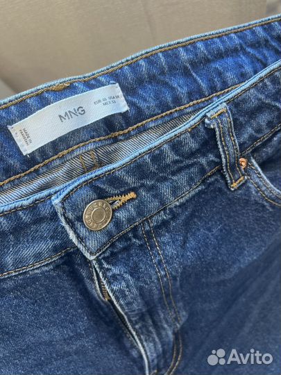 Джинсы mango синие прямые