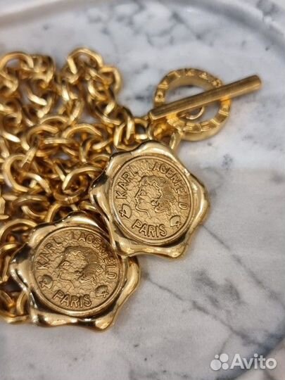 Karl lagerfeld винтажные клипсы