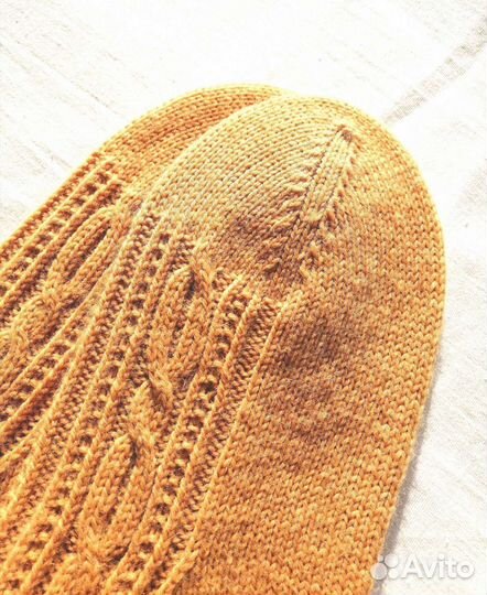 Носки шерстяные вязаные