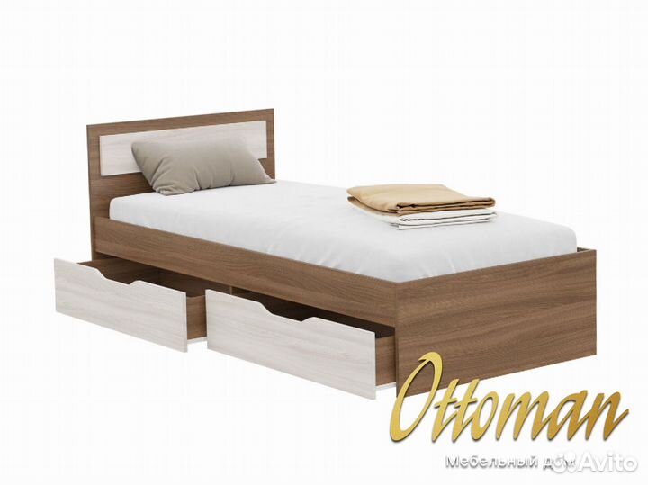 Кровать 90 200 Гармония с матрасом