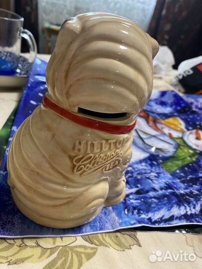 Копилка в виде собаки из глины