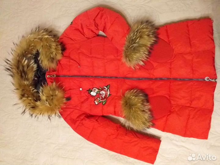 Зимнее пальто для девочки 140-146 см