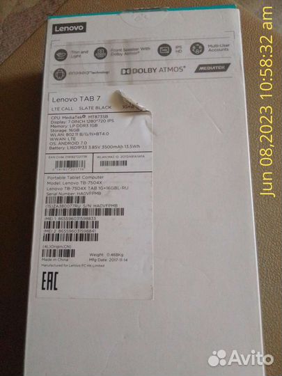 Планшет Lenovo tab 7 (7 дюймов)