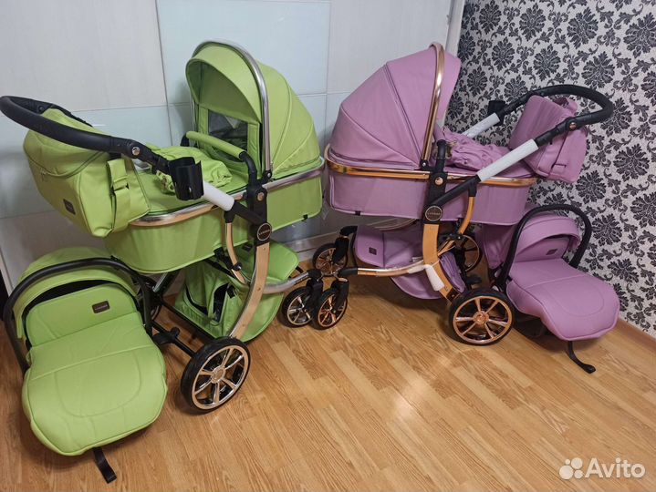 Коляска 3в1 luxmom 608 экокожа