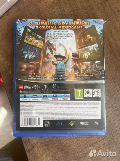 Диск ps4 Lego jurassic world