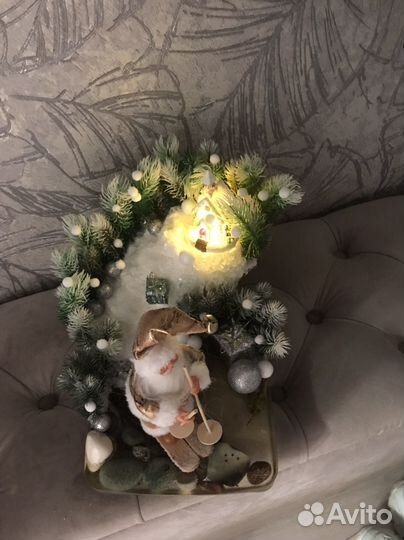 Новогодние украшения из смолы с минералами