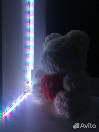 Подарок для любимой. Большой мишка из роз