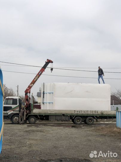 Бассейн из полипропилена со ступенями 3х8