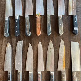 Японский кухонный нож ламинат сантоку накири