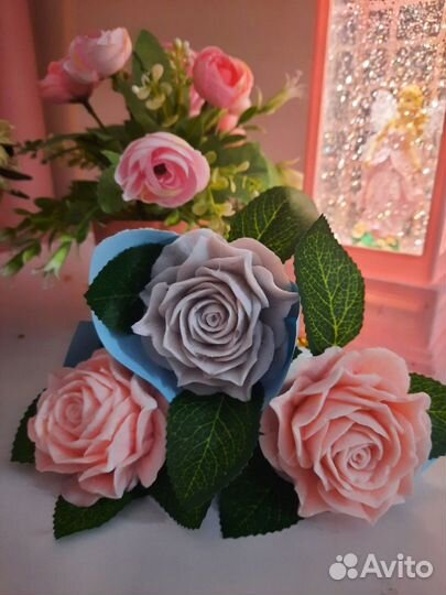 Розы из мыла ручной работы