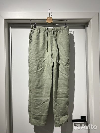 Брюки изо льна льняные mango