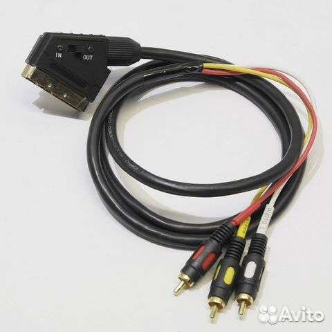 Кабель Scart-3 RCA