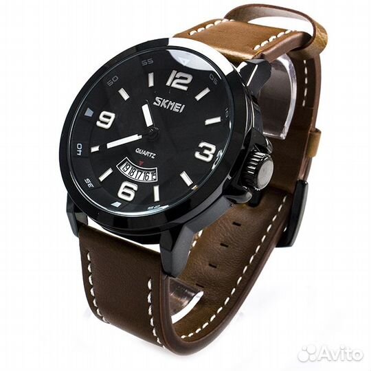 Часы наручные Skmei 9115bkbn black/brown
