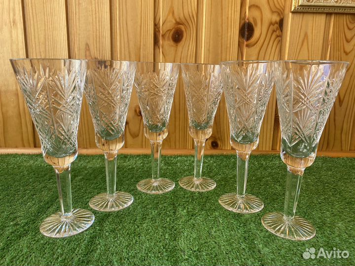 Фужеры бокалы большие хрусталь СССР