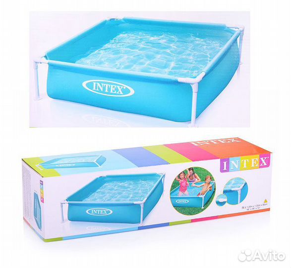Бассейн детский каркасный 122х122х30см, 57173