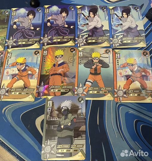 Карточки Наруто и Геншин импакт
