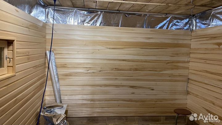 Вагонка липа для сауны бани парной софт-лайн штиль