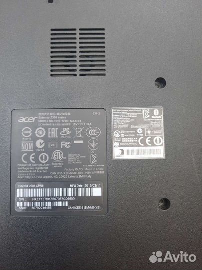 Ноутбук acer Intel Celeron CPU N2840