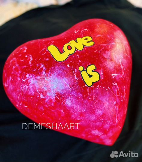 Киндер папье-маше, подарок девушке, Love is 35*35