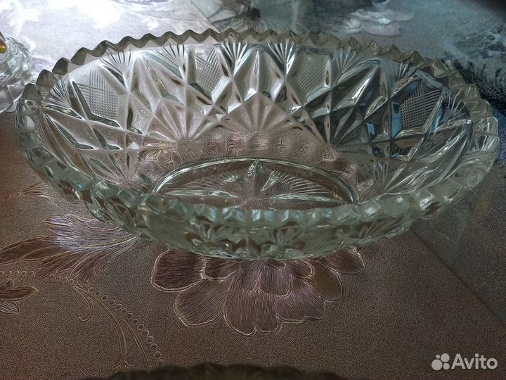 Ваза хрустальная СССР большая 2 шт