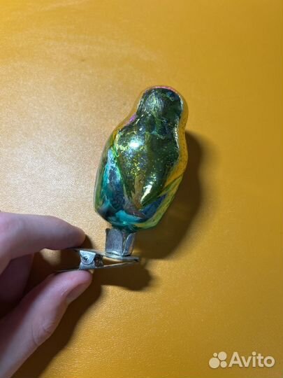Елочная игрушка СССР из стекла матрешка