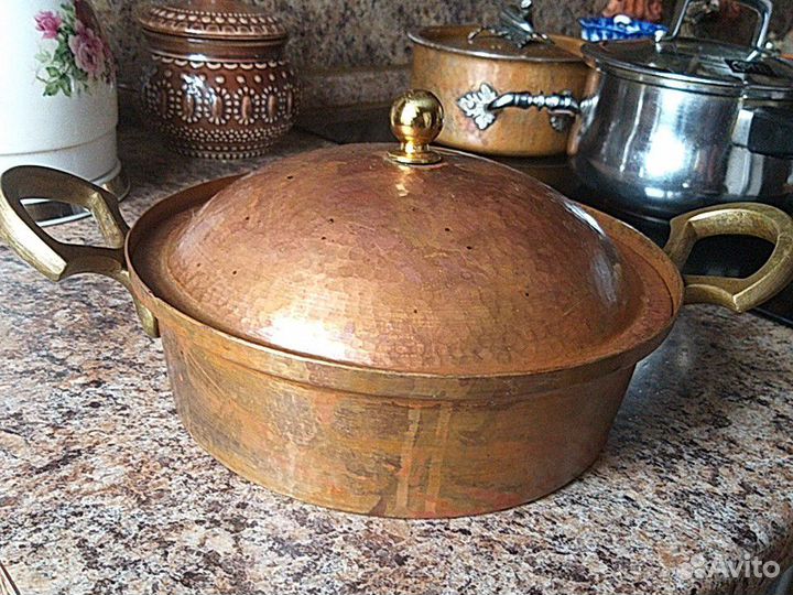 Сотейник медный