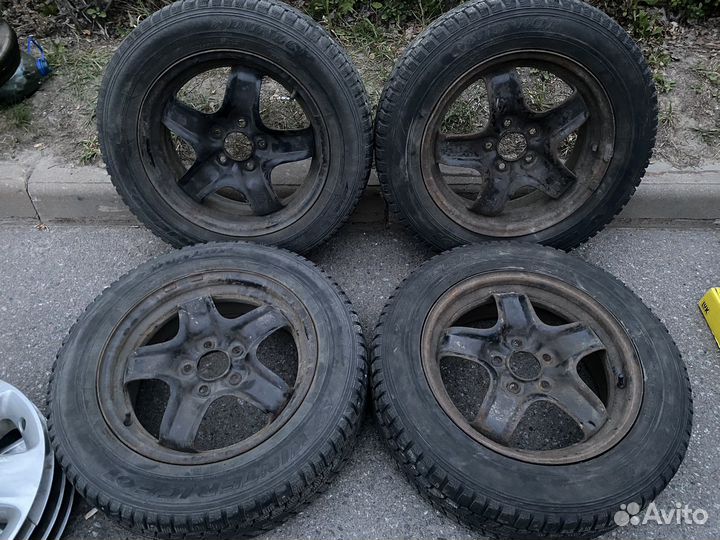 Колеса в сборе r16 5/110 оригинал opel с колпаками