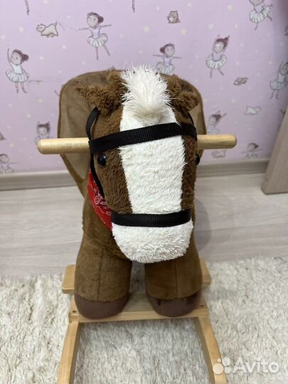 Лошадка качалка с креслом