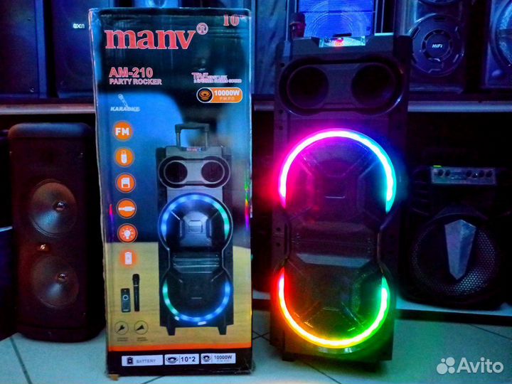 Большая мощная Блютуз колонка 1000вт party