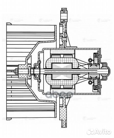 Вентилятор отопителя салона LADA 2123 без провода