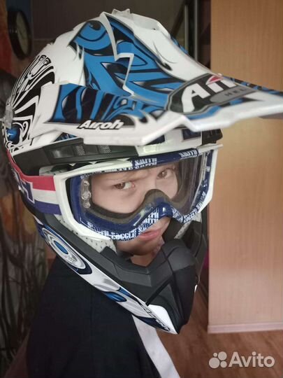 Детский мото шлем