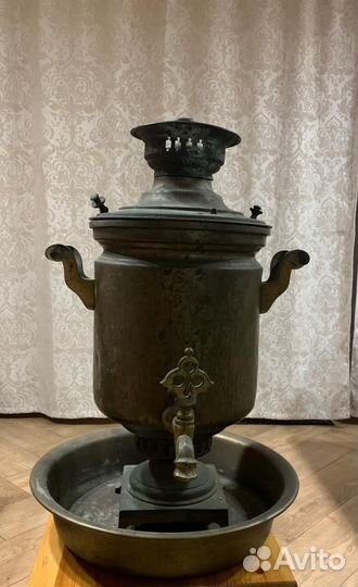 Самовар старинный медный