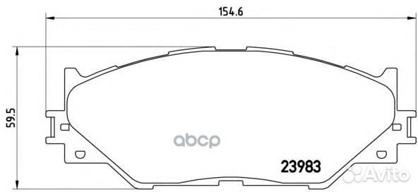 Колодки тормозные дисковые перед lexus IS I